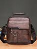 Men's Crossbody Retro Soft Shoulder Bag - Vertical Multifunctional Fashion Backpack