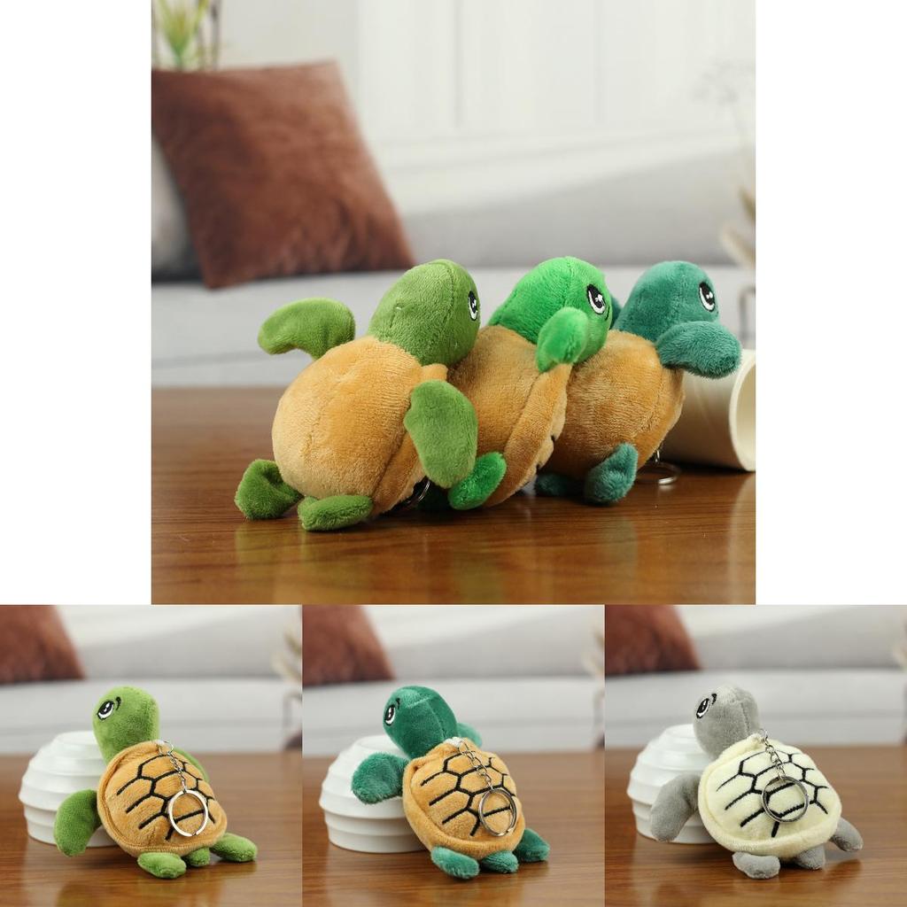 Adorable Ocean Animal Turtle Plush Toy Cute Keychain Attachment Small Size