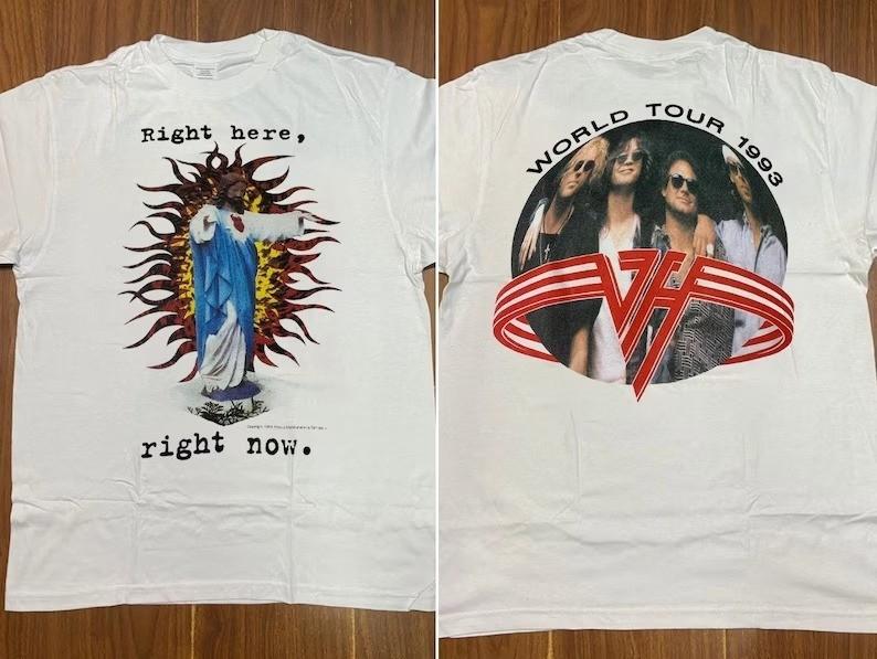1993 Van Halen Right Here Right Now Tour T-Shirt Van Halen Tour 1993 T-Shirt