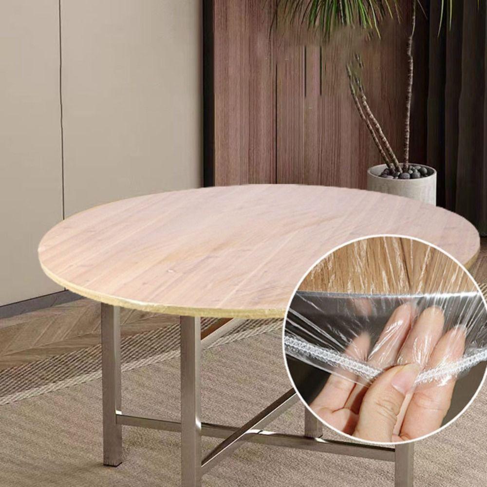 10Pcs/Pack Round/Rectangular Universal Table Cover Waterproof Table Protector Party