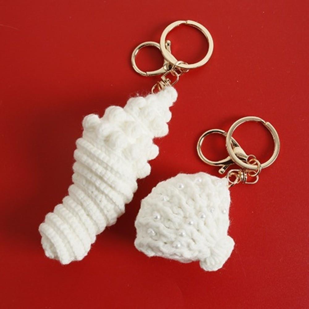 Ocean Series Marine Life Crochet Keychain Woven Knitting Bag Charms Hanging Decoration