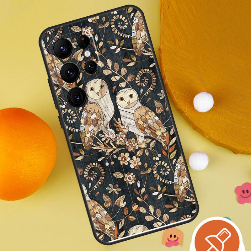 Мультяшный чехол-сова для Samsung Galaxy S25 Ultra S24 S23 S22 Ultra S9 S10 S20 Plus S21 FE Funda Чехол