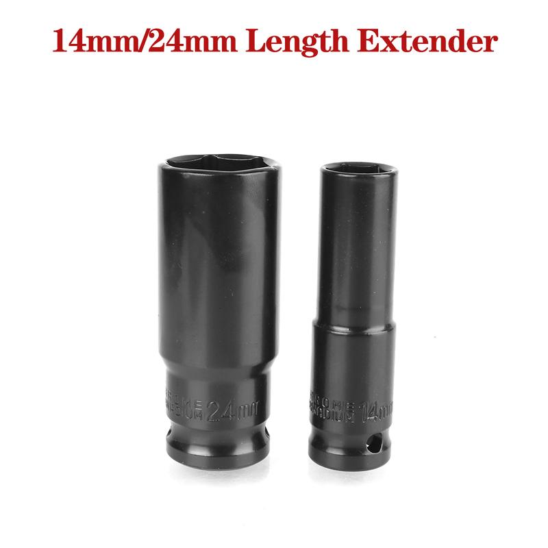 10/14/20Pcs 38mm/78mm Length Extender 1/2Inch Drive Hexagonal Socket Set Removal Tools Ratchet Torque Socket Car Repair Tools