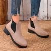 Зимние ботильоны женские туфли замшевые туфли на плоской подошве повседневная обувь 2024 зимняя мода новые прогулочные готические ботинки уютные трендовые туфли женские