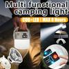 Портативный светодиодный фонарь для кемпинга на открытом воздухе с двойной зарядкой USB и от солнечной энергии, с крючком. Подходит для палаток, походов, вечеринок, рыбалки/использования на открытом воздухе