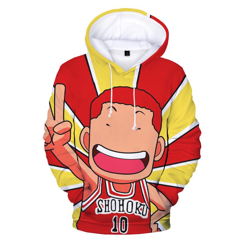 Slam Dunk 3D толстовки с принтом унисекс SHOHOKU толстовки японского популярного аниме забавный пуловер Harajuku размера плюс S-6XL
