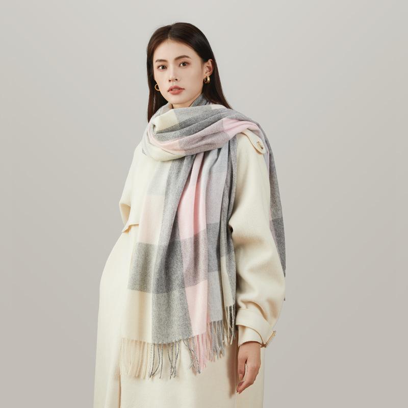 70 * 175cm Autumn/Winter 2025 New Imitation Cashmere Scarf Plaid Versatile Scarf For Men, Warm And Thick Shawl For Women