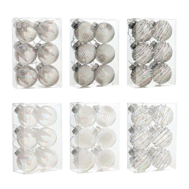 6 шт./набор Рождественские шары-украшения День святого Валентина Подвесные шары Подарки Пластиковые шары Новый год Доступно несколько вариантов