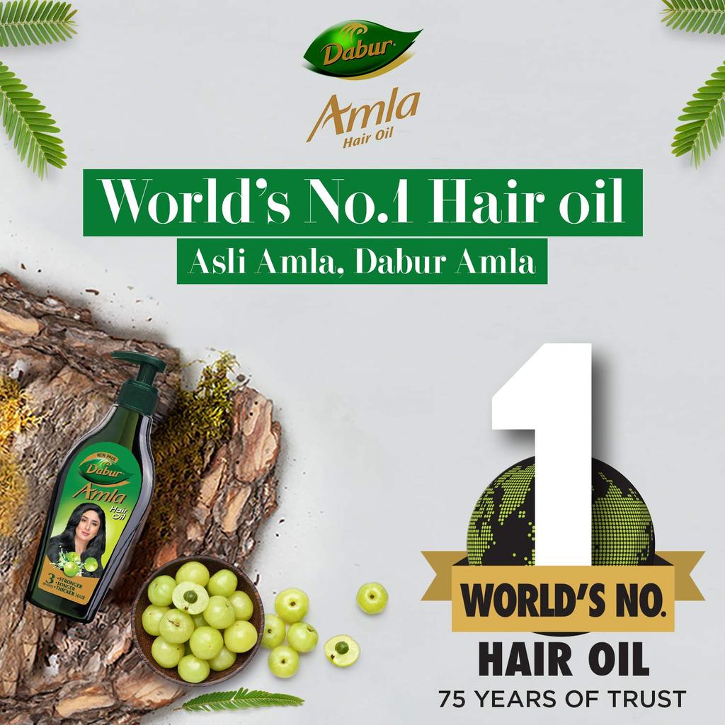 Dabur Amla Масло для волос 550 мл | Питает кожу головы, укрепляет корни и способствует росту густых длинных волос | Контролирует выпадение волос и поддерживает естественный блеск