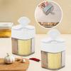 4-In-1 Transparent Spice Dispenser Jar - Lidded 4-Compartment Seasoning Container for Kitchen/Restaurant/Outdoor Cooking