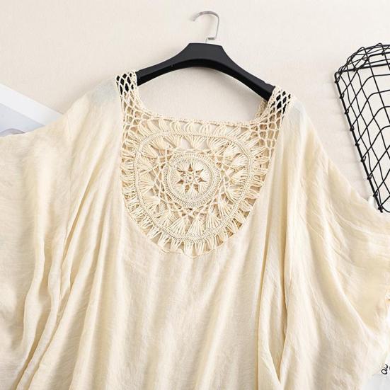 Женский летний купальник, повседневный, с открытыми плечами, с кисточками, пляжный халат, свободный, прозрачный, бикини, накидка для пляжа, бассейна, загара