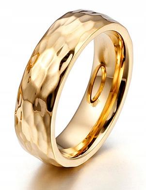Wedding Ring Gold Steel Jewelry 316L Size 19 Eu19 Us09