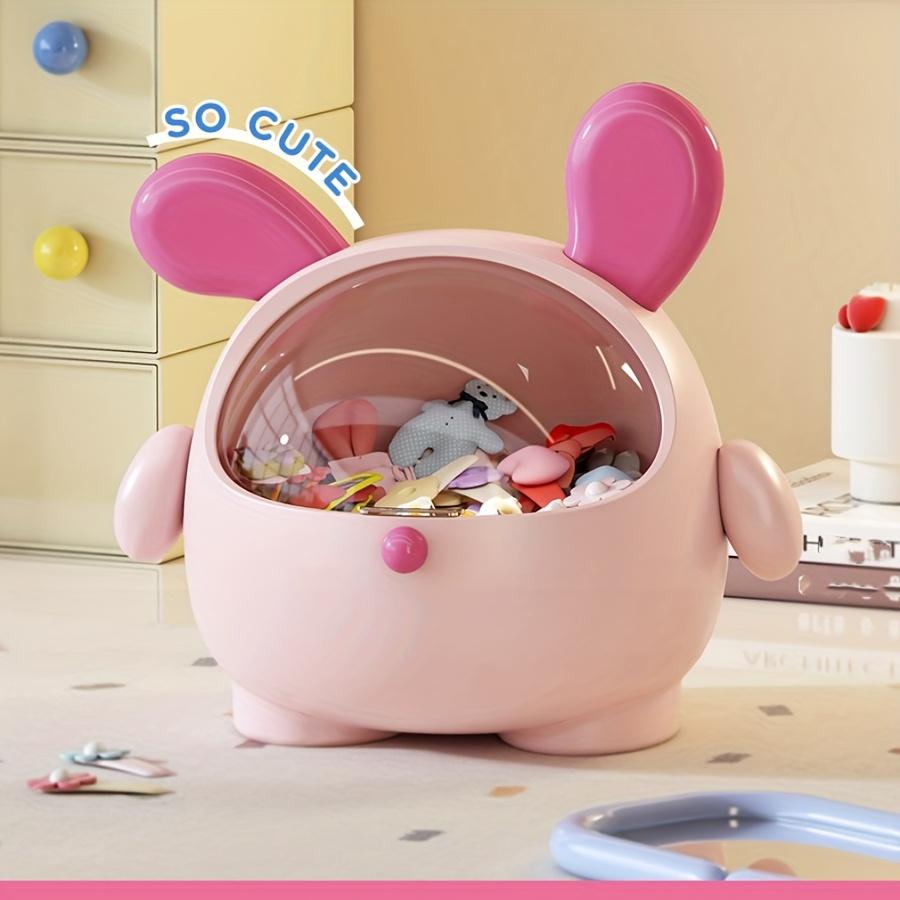 Милая косметическая коробка-органайзер в форме кролика - Многофункциональный кейс для демонстрации макияжа с хранилищем для ювелирных изделий и помад