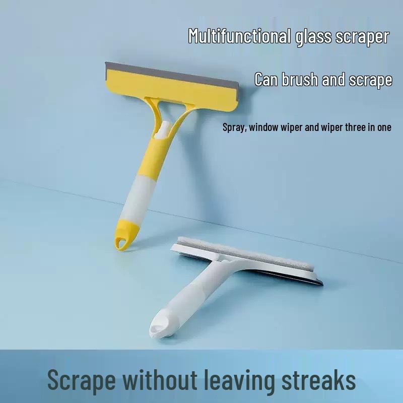 Скребок для душевого стекла 3-в-1: Скребок и щетка двойного назначения для зеркал и не только