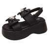 Fashion Summer Embed Rhinestone Wedges Sandals 7.5CM Ladies Beach Slippers High Heels Sandals Women Casual Platform Chunky Sandalias