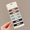 6Pcs Girl Hairpin Matte Color Rectangular Hair Clips Stable Non-Slip BB Clip Face Slimming Versatile Hair Styling