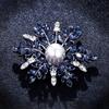 Простая брошь-снежинка из имитации кристалла, женственная брошь с жемчугом и нишевым дизайном