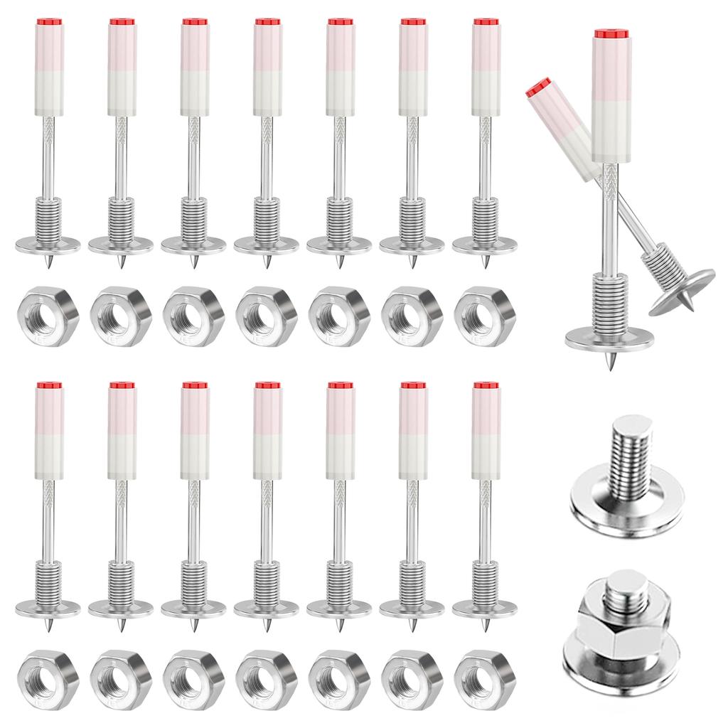 100 шт. гвоздей с гайками и винтами M8 для ручного стального гвоздезабивного пистолета, диаметр 7,3 мм, удлиненный гвоздезабивной пистолет для бетона, заклепки, многоцелевые гвозди K