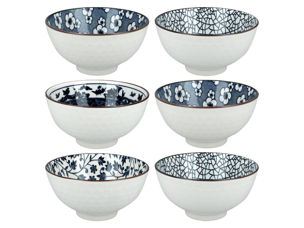 Komplet Miseczek Do Serwowania Przekąsek Zestaw Misek Porcelanowe 6 Szt