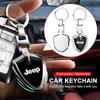 3D Metal Car Keychain Key Chain Ring Key Holder Styling Car Accessories For Renegade Wrangler JK JL Grand Cherokee Compass Patriot Etc
