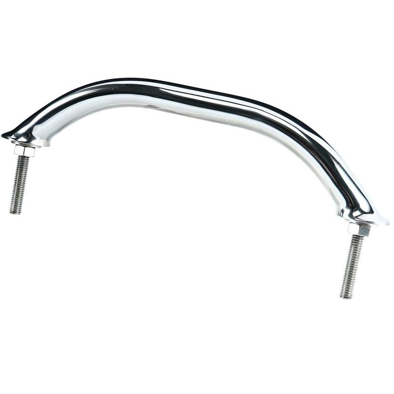 Boat Handrail Grab Handle Polished Stainless Steel Round Tube - 8" Long Marine Grab Handle