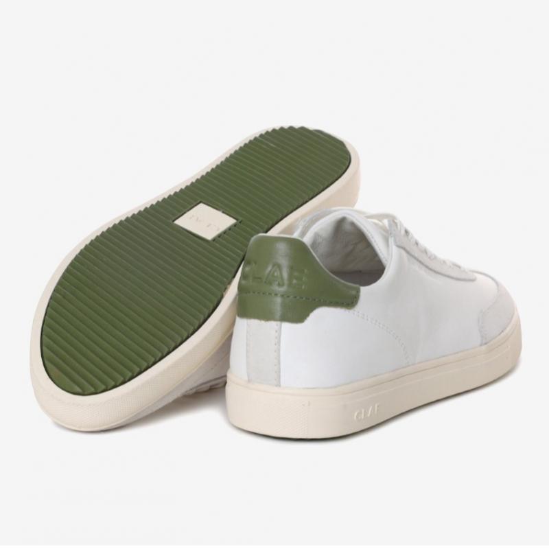 Clade Unisex White Leather Sneakers Sceu231dn00