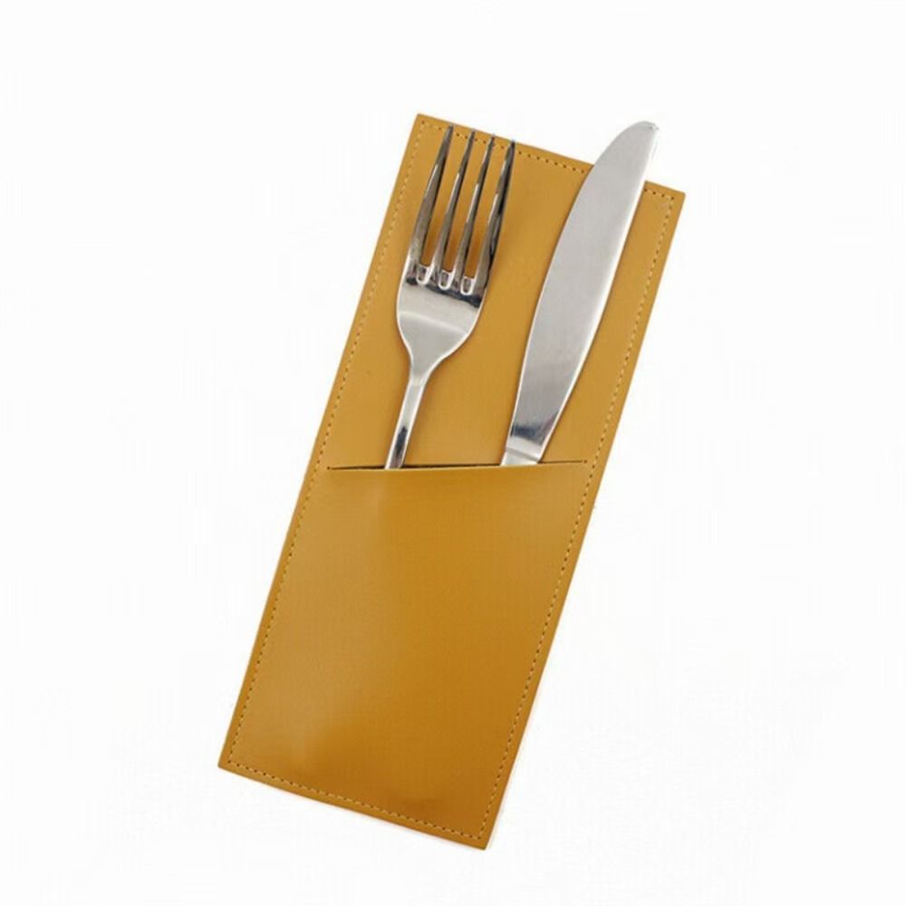 Simple Design Cutlery Storage Bag 3 Pocket Forks Spoons Organizer Camping Equipment