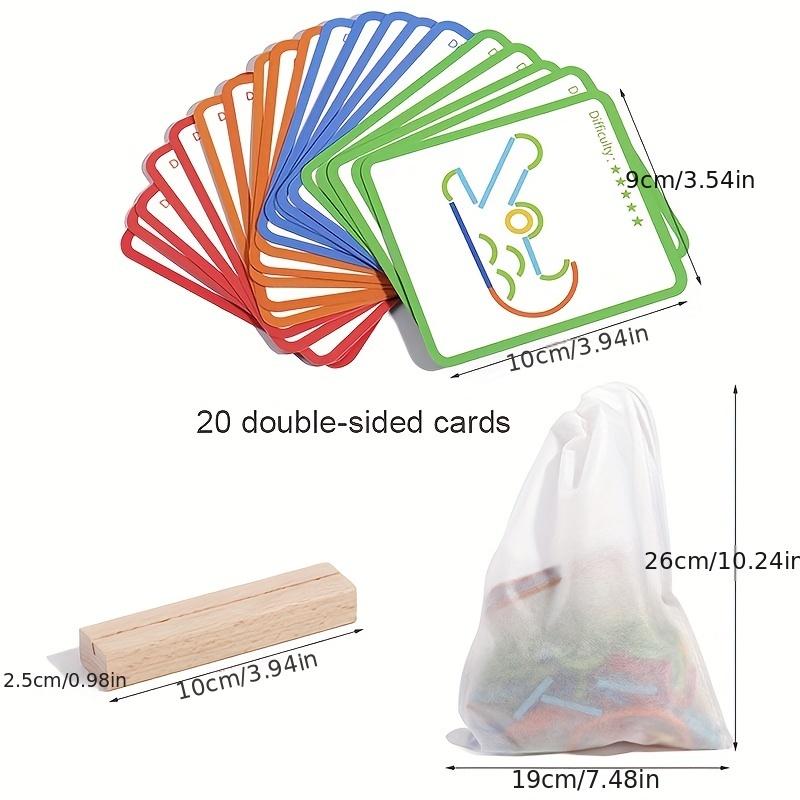 Деревянные креативные палочки и кольца-головоломки, интеллектуальная игра Монтессори, развивающие игрушки для раннего детства для детей