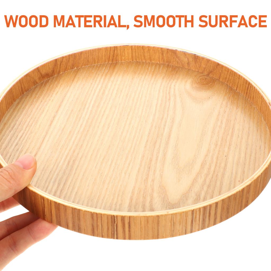 Круглый деревянный поднос простая форма ресторан фруктовая тарелка раковина бытовая сервировка хлеба декоративная ванная комната день рождения