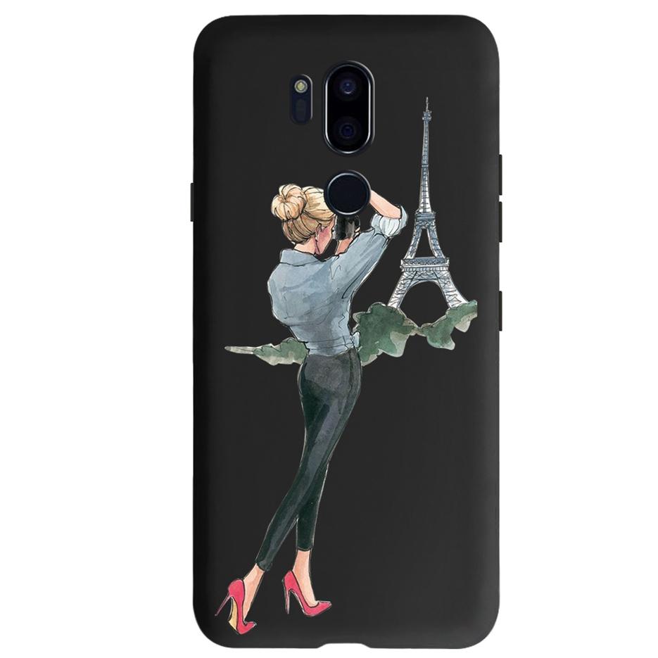 Для LG G7 ThinQ Чехол G710 LM-G710 Милый Кот Бабочка Ударопрочный Мягкий Силиконовый Чехол для Телефона Для LG G7 ThinQ Задняя Крышка 6.53'' Coque