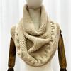 Yousheng Winter Wool Knitting Scarf Women Men Solid Color Dual Use Shawl Scarf Twist Texture Versatile Warm Hat Scarf