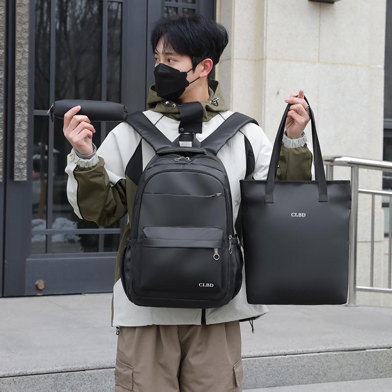 Backpack Set Student Schoolbag Male Business Water-Repellent Backpack