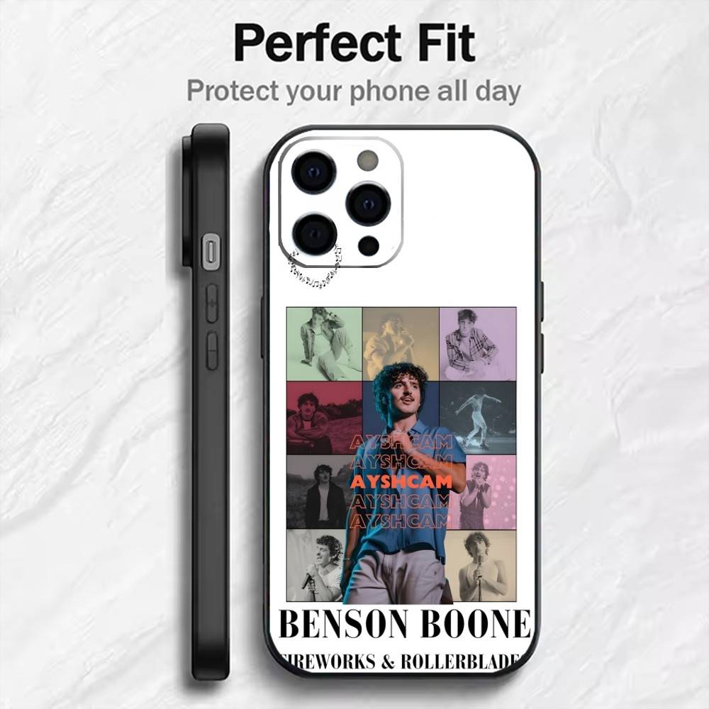 Красивые Вещи B-Benson B-Boone-e Чехол Для Телефона Для iPhone17,16,15,14,13,12 Plus,Max Мягкий Силиконовый Черный Чехол