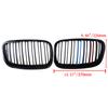 Черные передние решетки радиатора, двойная решетка, подходит для BMW X5 E70 X6 E71 2007-2013 Performance Car
