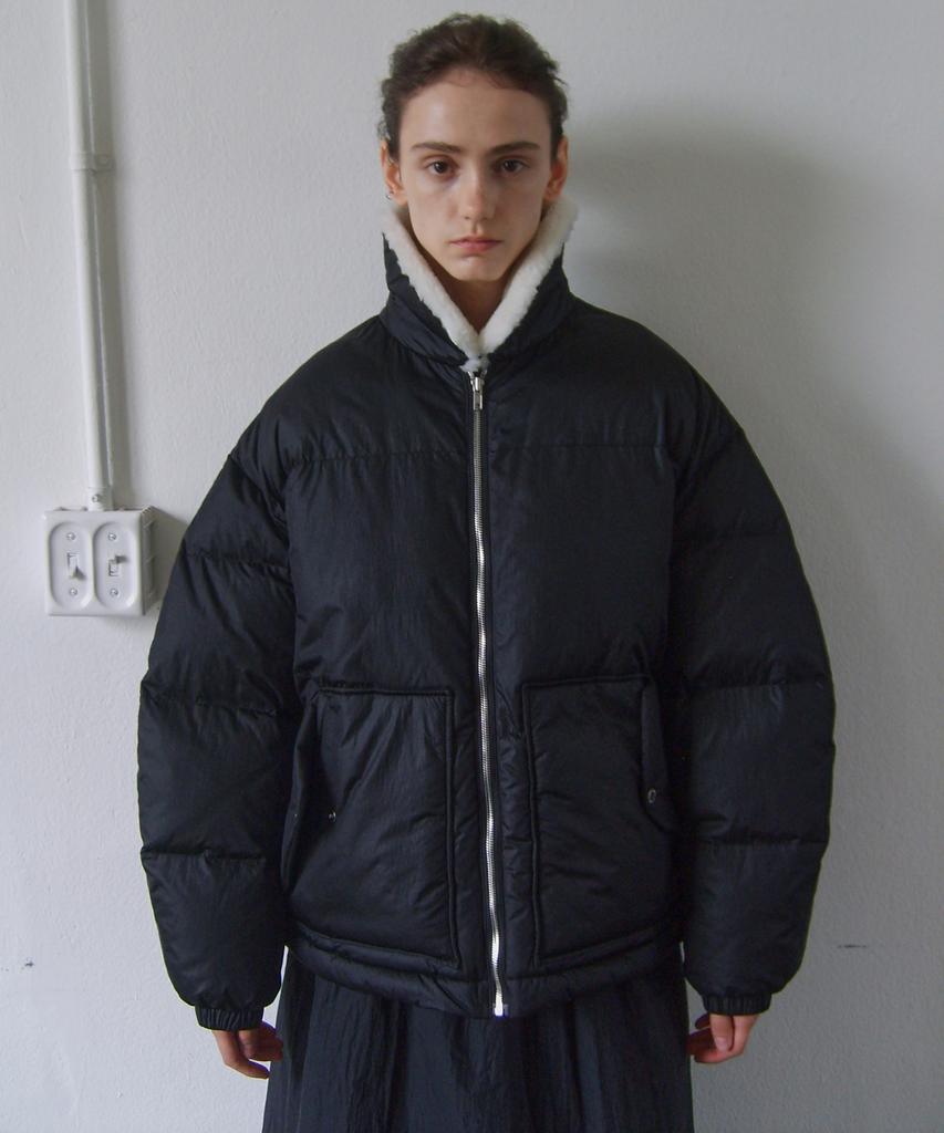 En Or Shearing Collar Padding Jacket - Black
