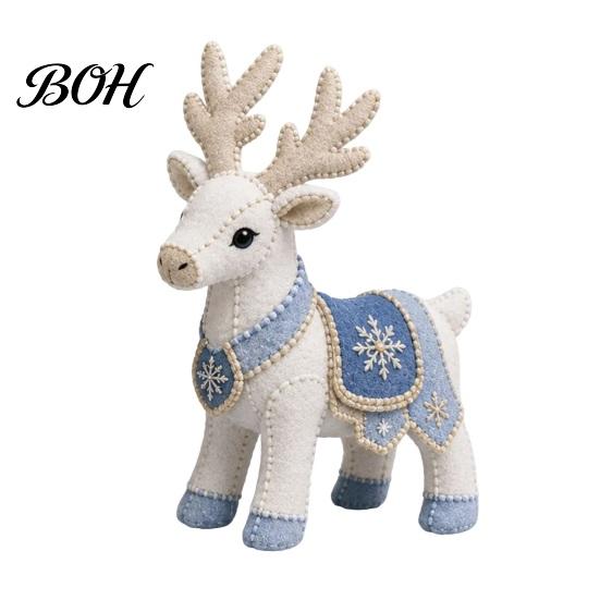 DIY Patchwork Kit Arctic Animals for Beginners, Winter Guardians Animal Sewing Kit, 3D Felt Stuffed Mythical Creature Craft Home Decor Creative