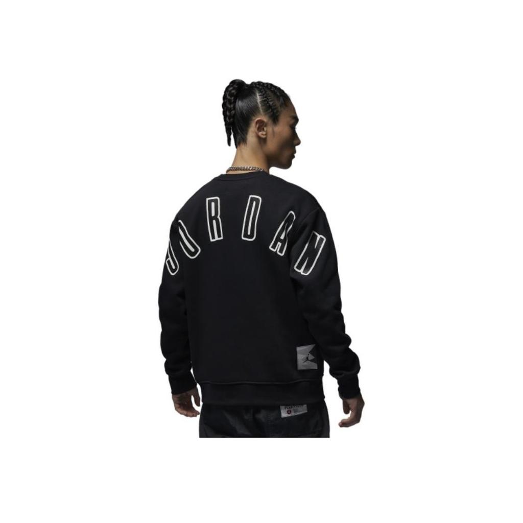 Jordan Повседневная толстовка из флиса с принтом и круглым вырезом, мужские топы, черные FB7020-010