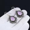 Серьги из розового кварца, серьги с драгоценными камнями, старинные серебряные серьги с драгоценными камнями из розового кварца, ювелирные изделия из цельного серебра 925 пробы, серьги с драгоценными камнями для нее