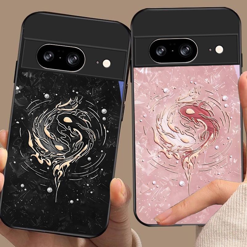 Искусство эстетики Для Google Pixel 10 Pro XL Pixel 8 7 9 10 Pixel 9 Pro XL Pixel 8a 7a Pixel 7 Pro Черный стеклянный чехол для телефона