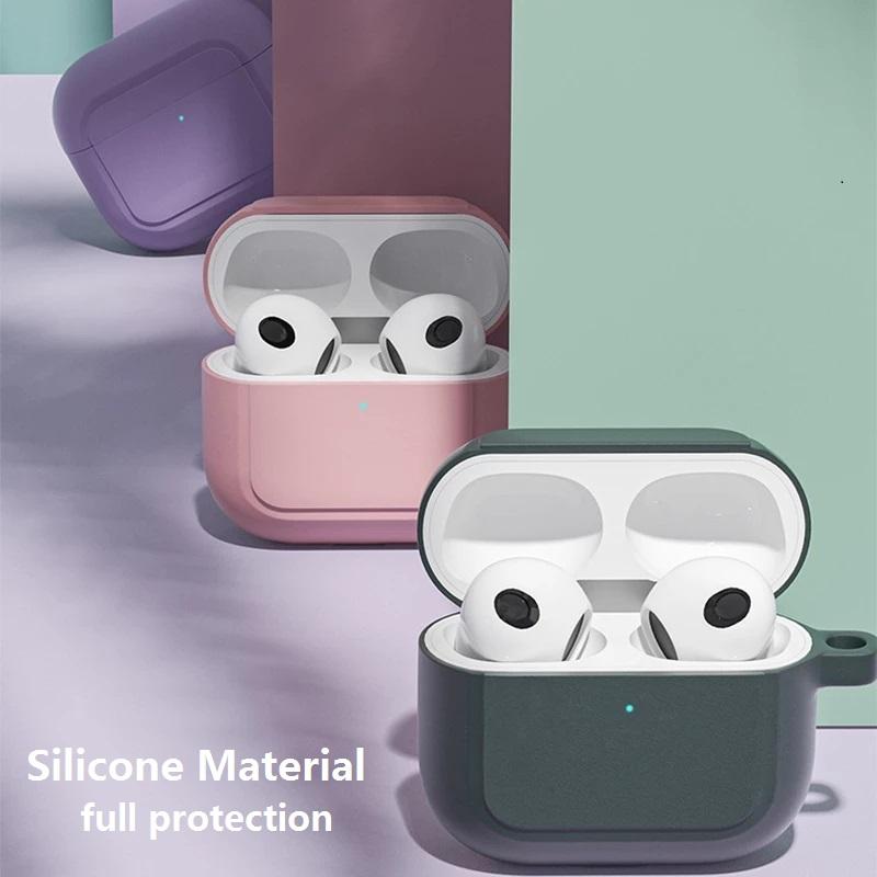 Противоударный мягкий силиконовый защитный чехол для Appe Airpods 3, защитный чехол для наушников Airpods 3 (2021)