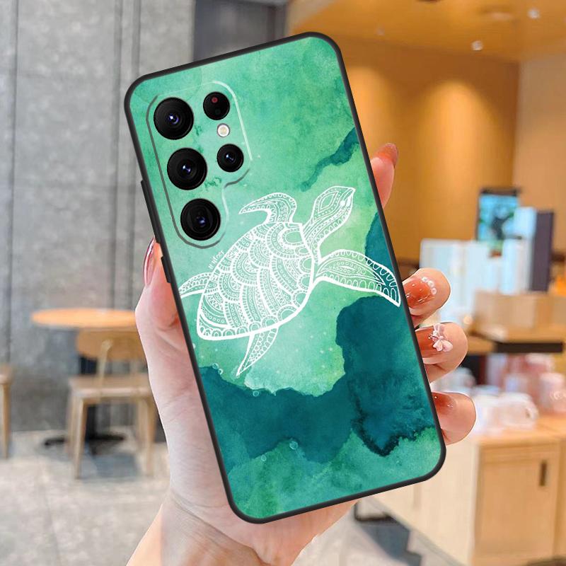 Милый мультяшный чехол для телефона с черепашками для Samsung Galaxy S25 S24 S22 S21 S20 S23 Ultra S9 S10 Plus S25 FE Задняя крышка