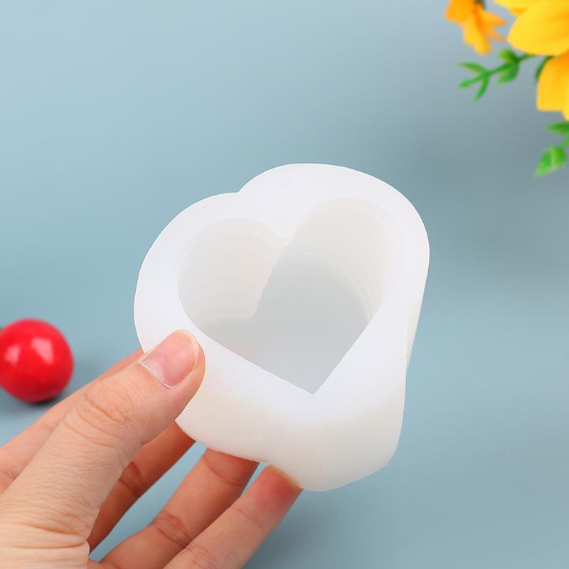 1Pc 3D Heart-Shaped Candle Silicone Mold Diy Handmade Candle Decoration Mold