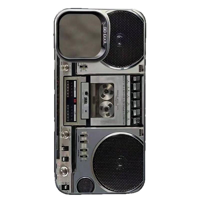 Чехол-кассетный плеер в ретро-стиле для iPhone 17 Pro Max и более ранних моделей