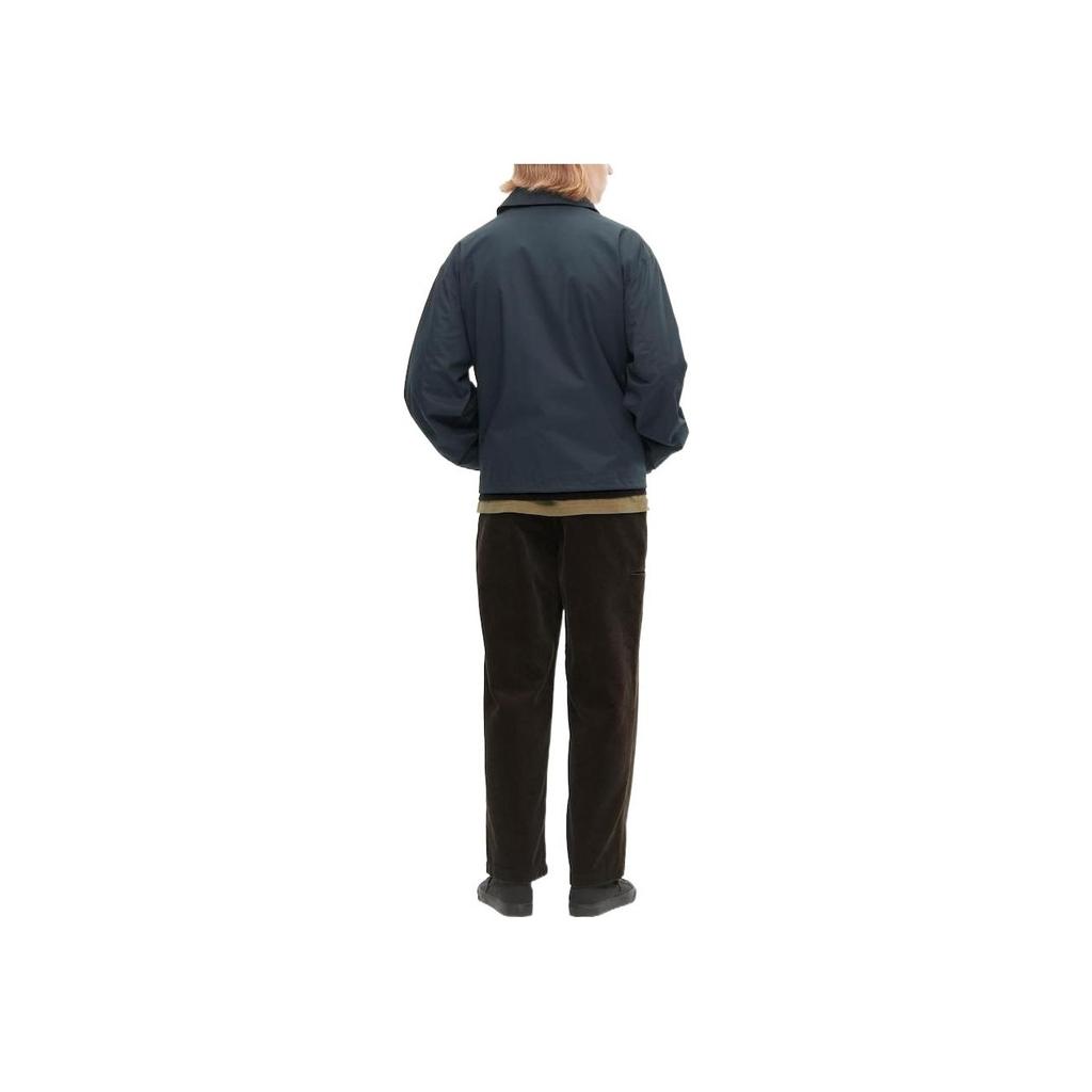 Uniqlo Однотонная повседневная куртка с лацканами на одной пуговице, унисекс, цвет морской волны 452170