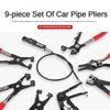 9pcs Car Hose Pipe Bundle Pliers Quick Wire Breaker Oil Pipe Separation Pliers Disassembly and Assembly Car Repair Tool Set