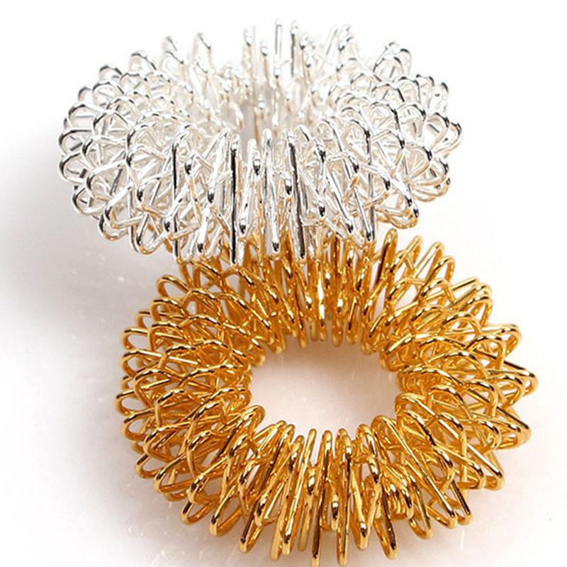 10 шт. Массажное кольцо для пальцев из нержавеющей стали, акупунктурное кольцо, терапия, расслабление, кровь