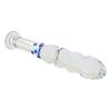 Transparent Clear Blue Dots Crystal Glass Quantity Plug