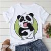 Летние футболки Футболка с рисунком для женщин Kawaii Panda Yoga Print Graphic T Shirts Oversize T Shirt Aesthetic Clothes