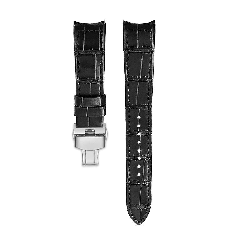 Изогнутый кожаный ремешок для часов SEIKO Premier серии SNP093 096 114 126 127 изогнутый кожаный ремешок для часов 21 мм браслет