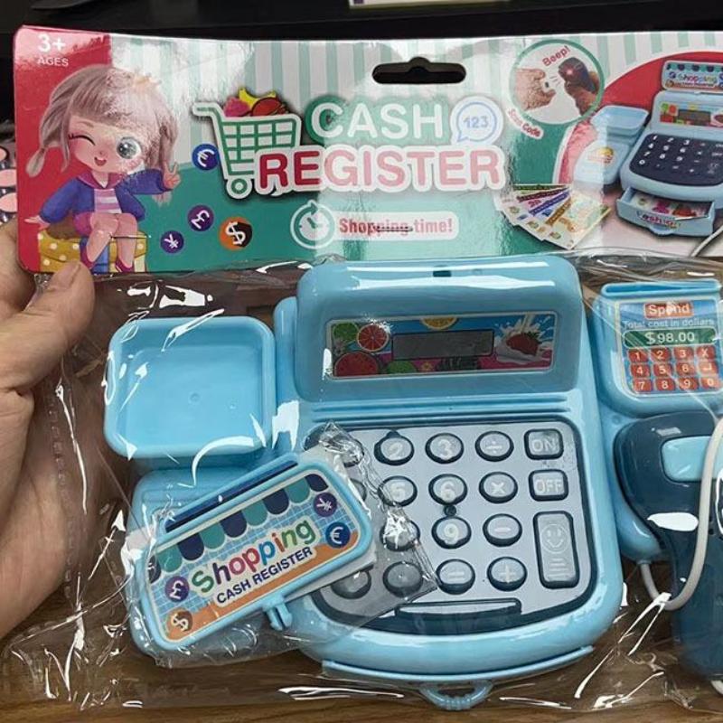 Детская игрушка кассовый аппарат супермаркет ролевые игры набор обучающий торговый магазин кассир с калькулятором для детей 4-6 лет